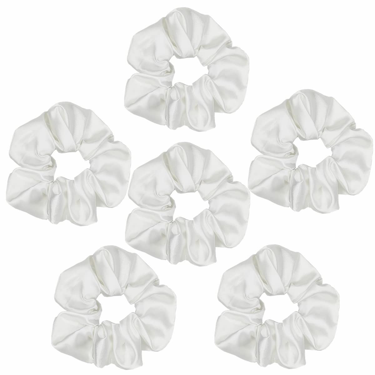 Sufermoe satin scrunchies white care shot—easy hand wash and air dry for color upkeep.