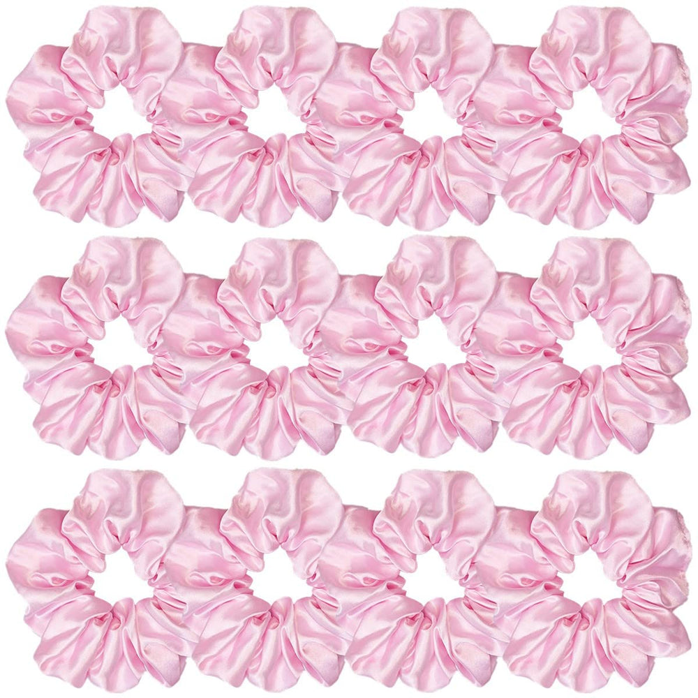 Sufermoe satin silk hair scrunchie close-up showing soft texture for gentle styling