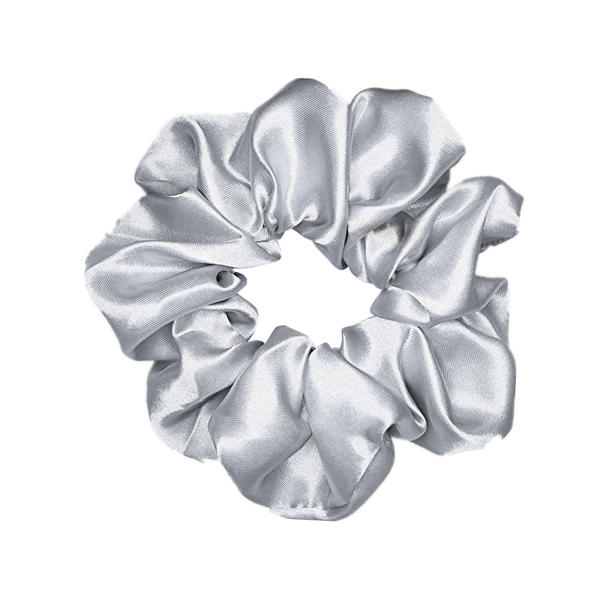 Durable elastic band in Sufermoe satin silk scrunchies designed for long wear.