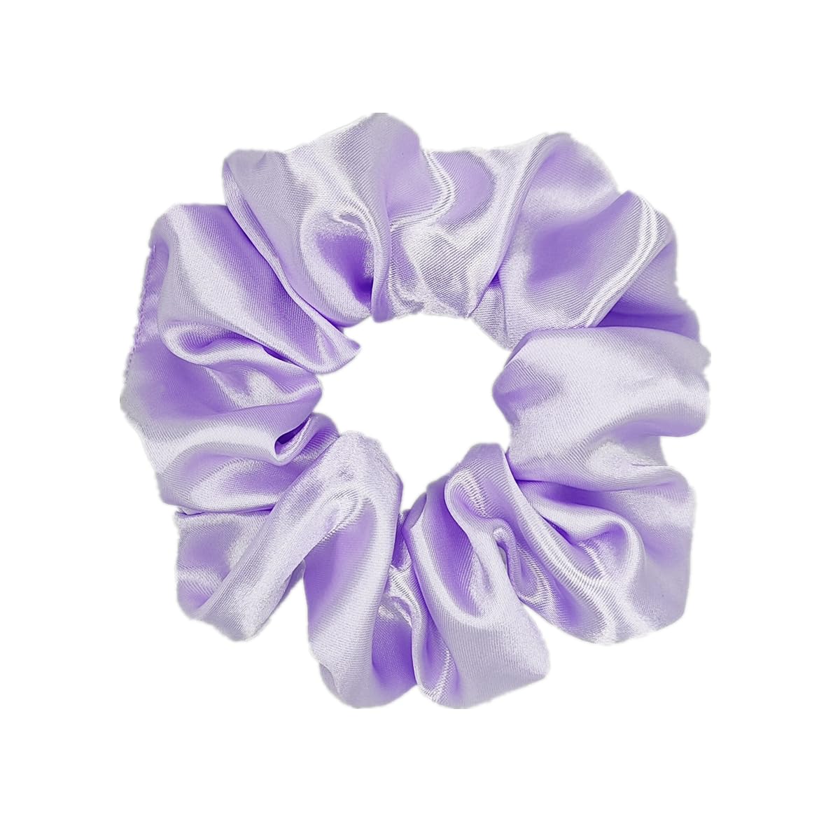 Hair bun styled with Sufermoe satin silk scrunchie showing gentle grip and shine.