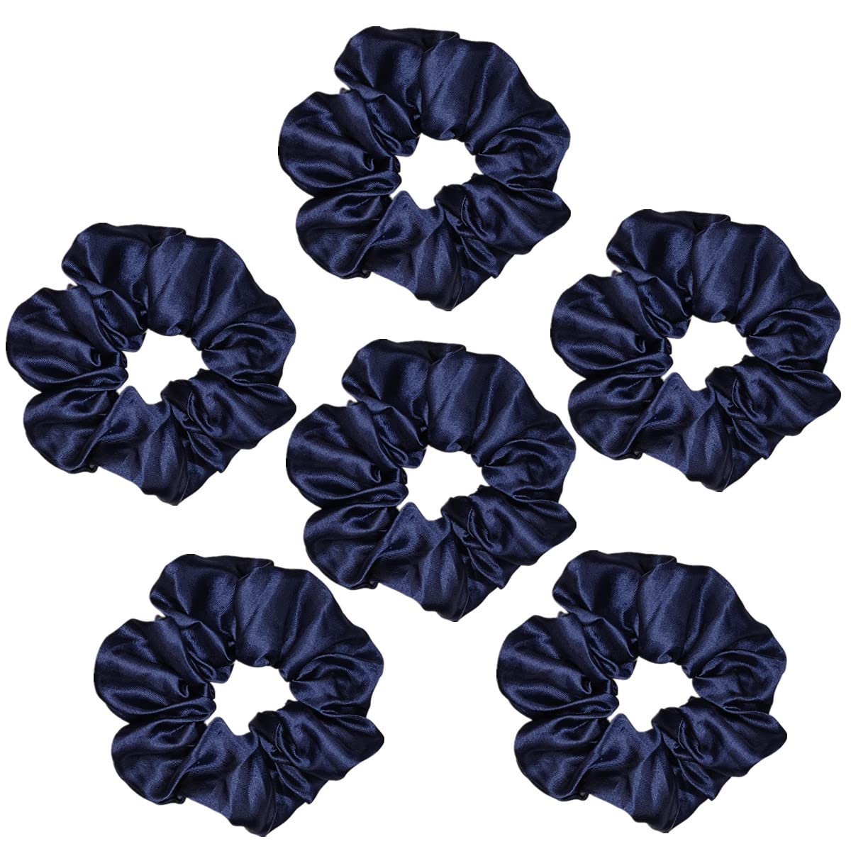 Sufermoe navy blue scrunchies pair with outfits from casual to formal