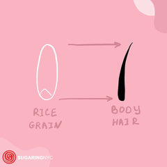 Sugaring NYC bikini-area use photo conveys comfortable salon-like results at home.