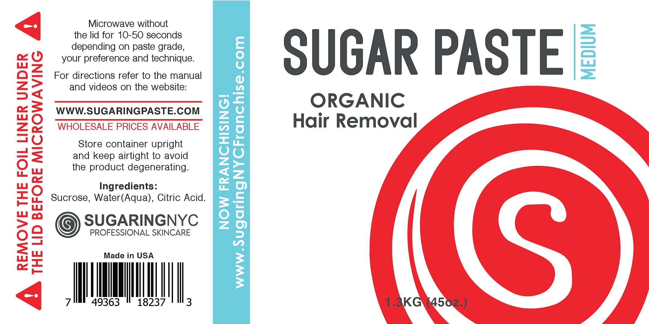Sugaring NYC paste texture close-up highlights smooth consistency for precise bikini-area use.