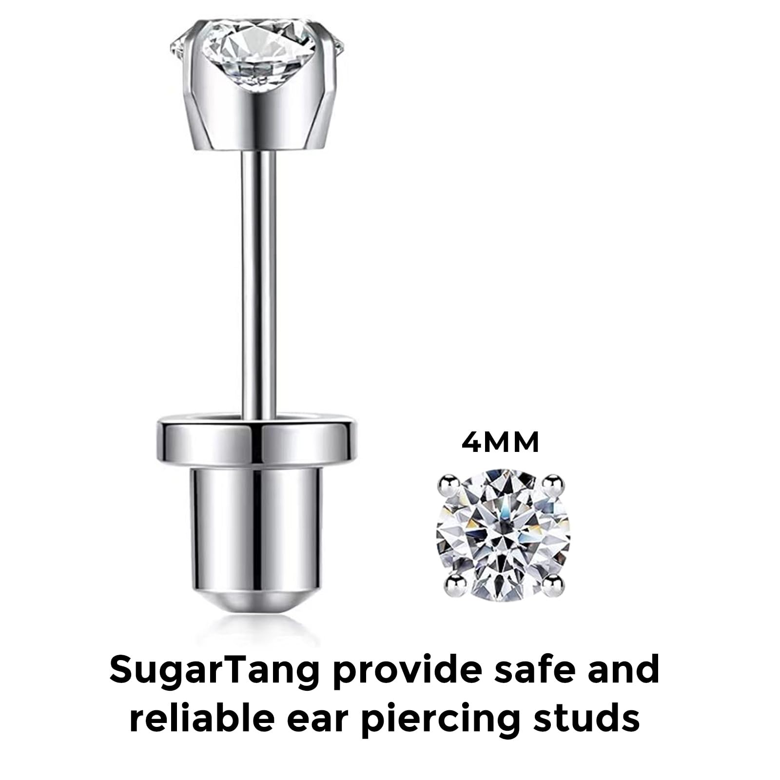 SugarTang all-in-one ear piercing kit pack includes extra studs and backs