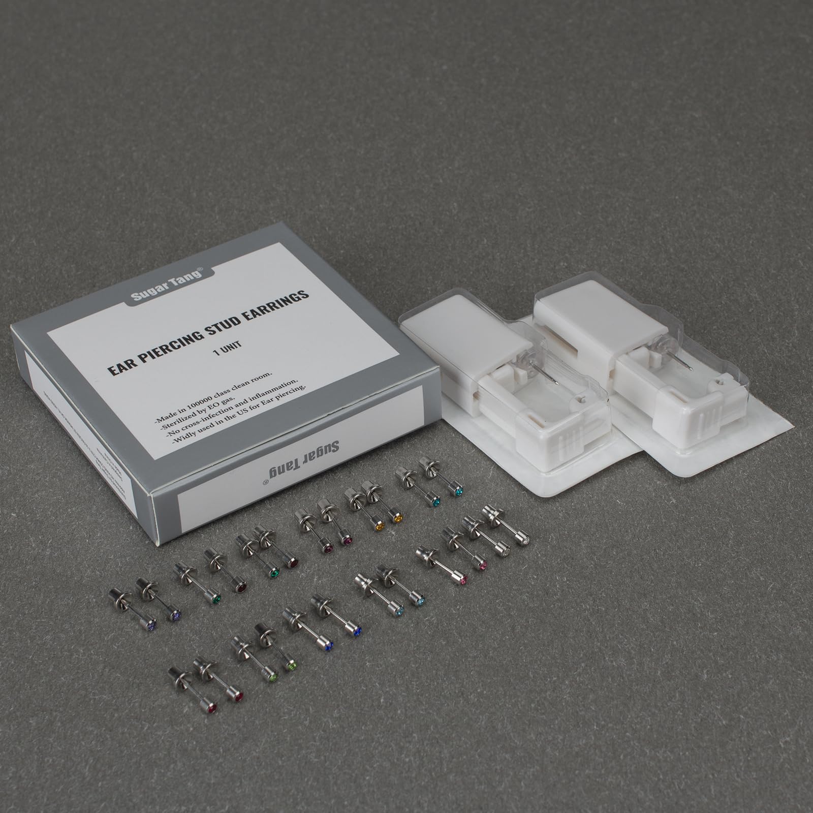 SugarTang birthstone amethyst ear piercing kit color and starter option