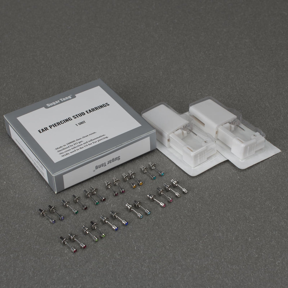 SugarTang birthstone amethyst ear piercing kit color and starter option