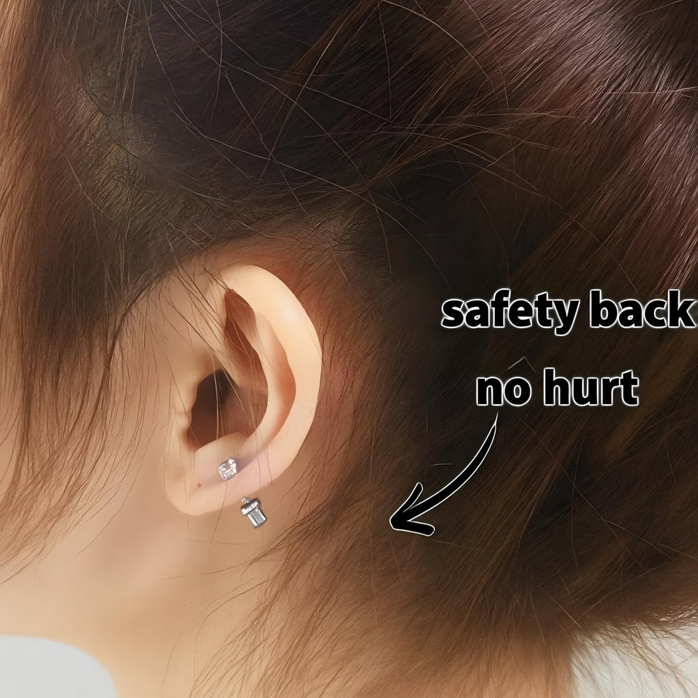 SugarTang safety bullet backs secure earrings after piercing safely