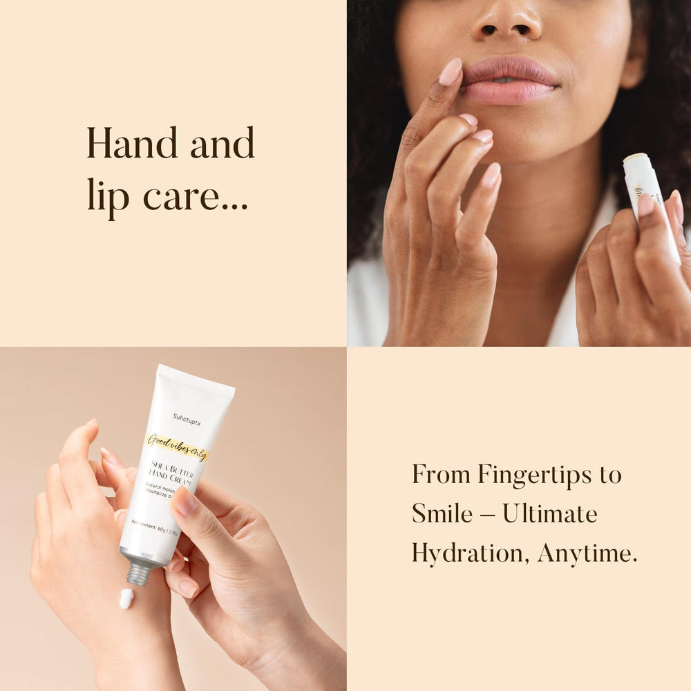 Suhctuptx moisturizing oil and hand cream for nourishing skin.