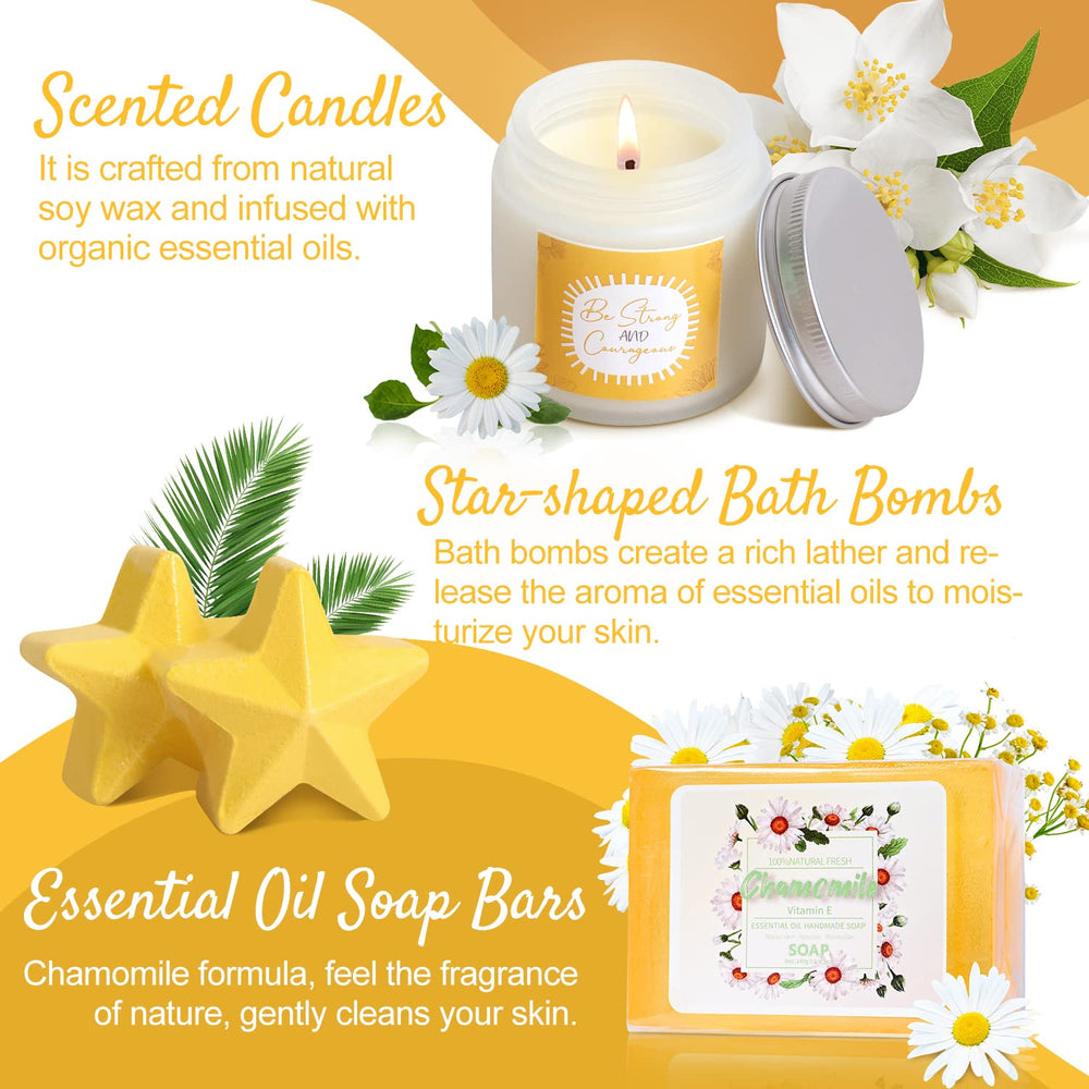 Suhctuptx Sunshine Gift Bath Bombs star shaped fizz for a relaxing at home spa moment