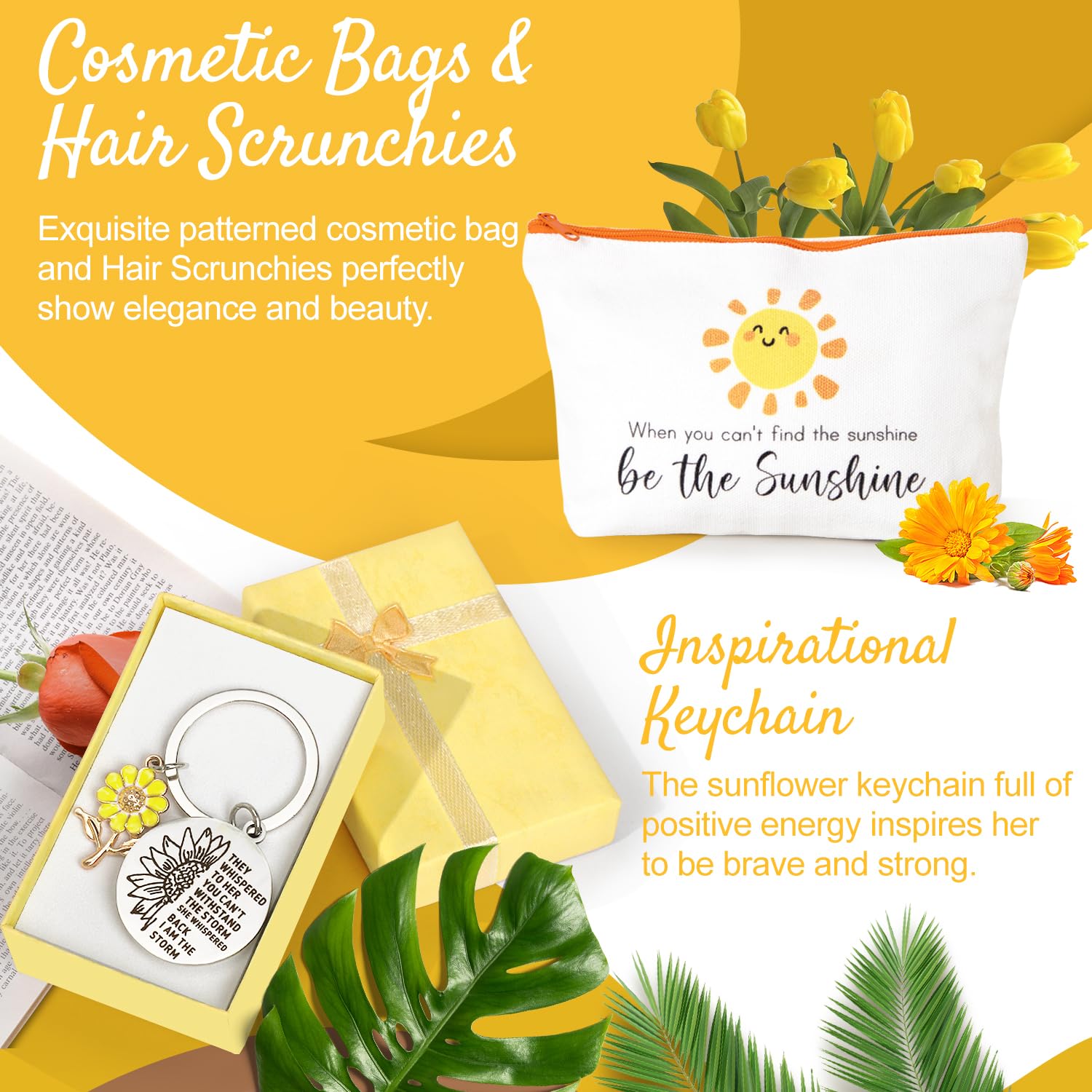 Suhctuptx Sunshine Gift Inspirational Keychain daily encouragement to stay positive