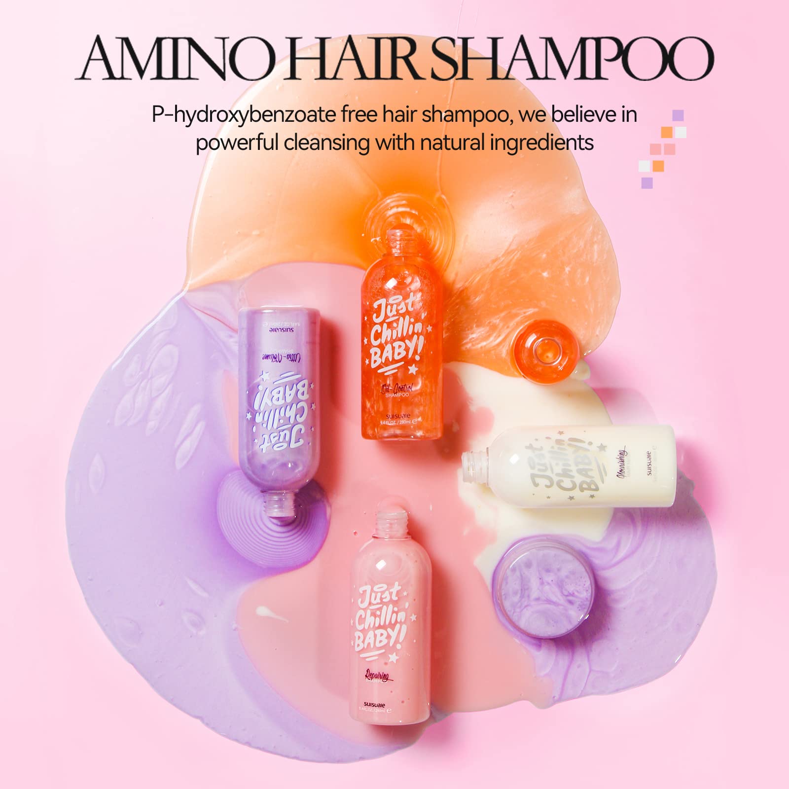 Suisuaie hair softness closeup shows nourished strands and reduced frizz.