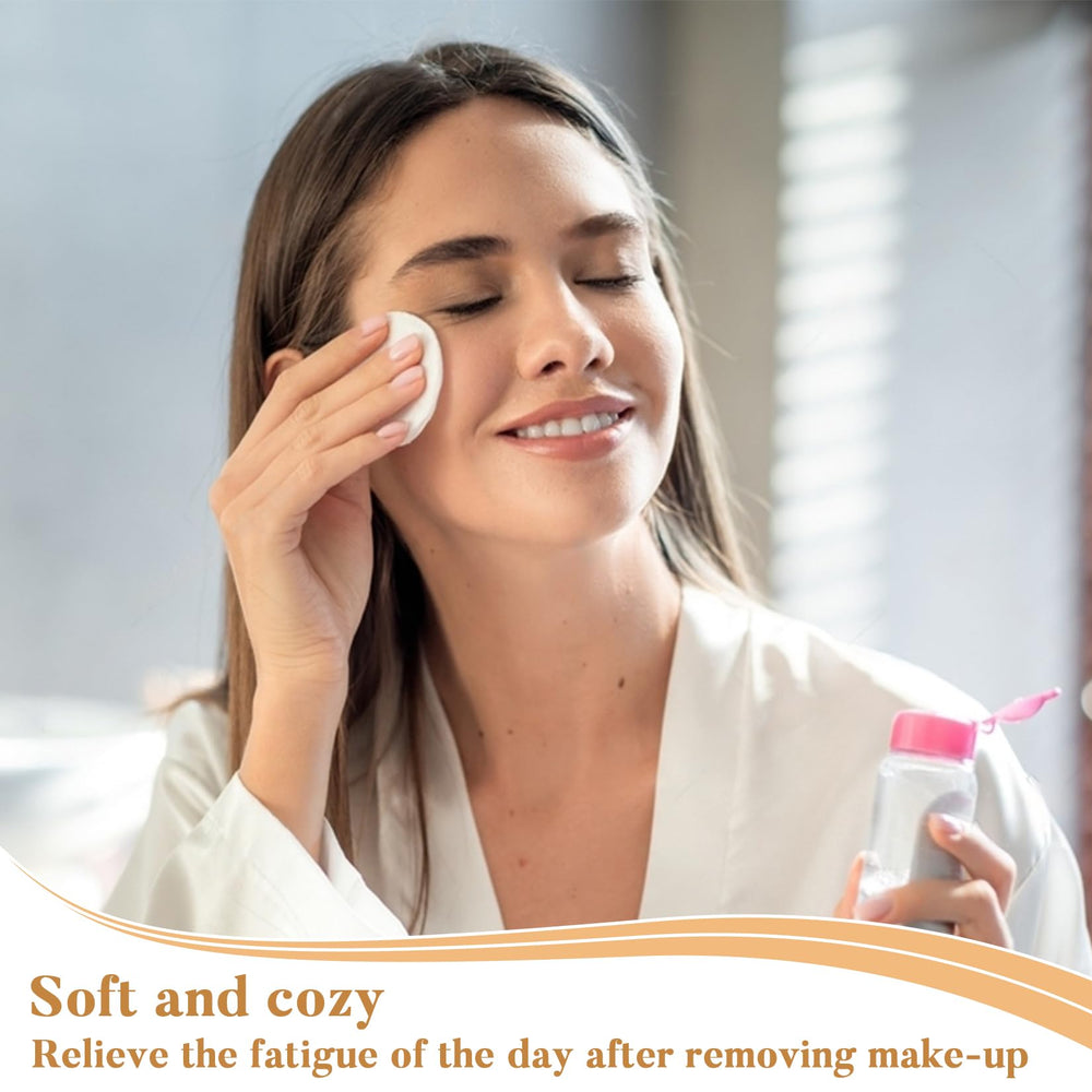 Sukh Round Rounds soft cotton-detail highlights gentle texture ideal for all skin types.
