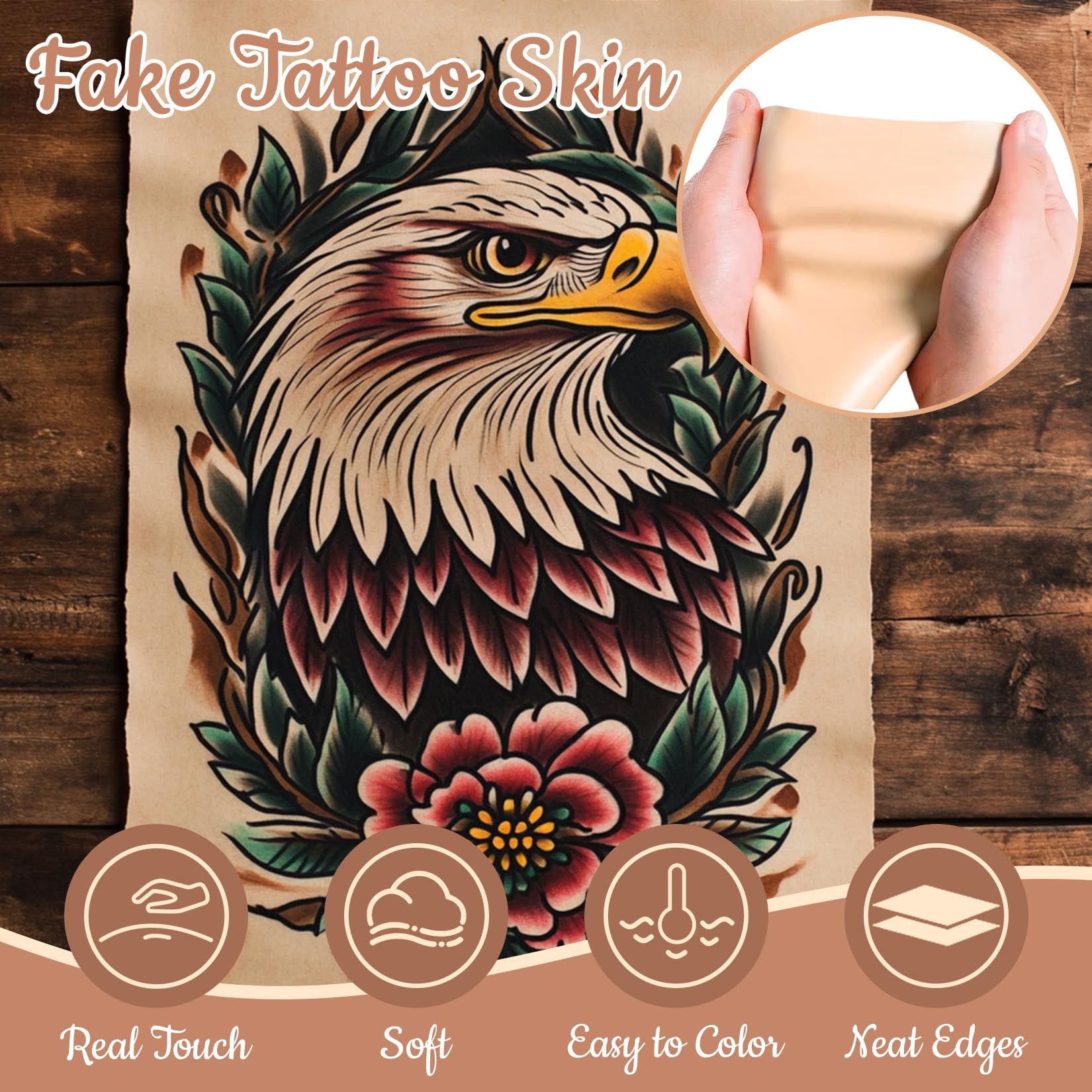 Sukh silicone tattoo skin soft texture ideal for beginner and pro color blending practice.