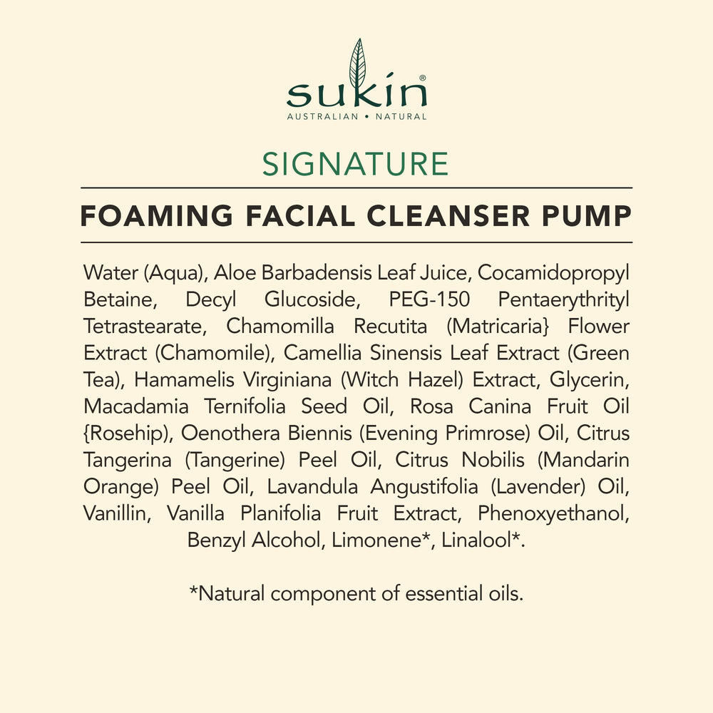 Sukin Vegan Natural Ingredients panel highlights plant-based formulation.