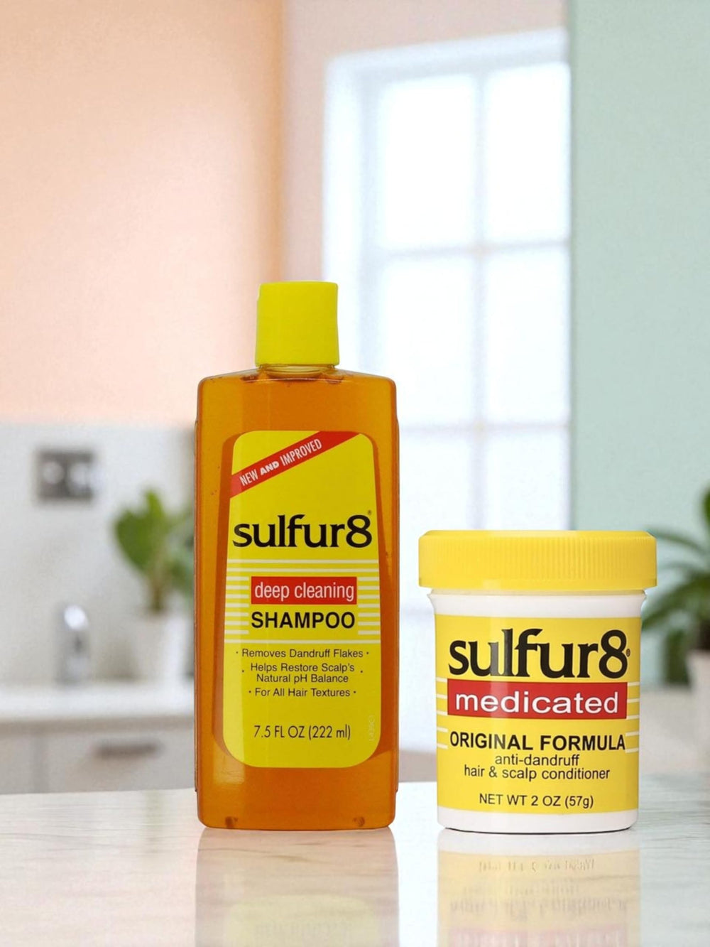 Sulfur8 conditioner 2oz bottle provides moisture and detangling benefits