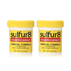 Sulfur8 medicated original formula bottle close-up, showcasing scalp conditioning benefits.
