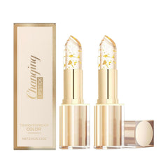 Sulily 2PCS color-changing lipstick packaging showcases elegant gold foil for a luxe on-the-go look.