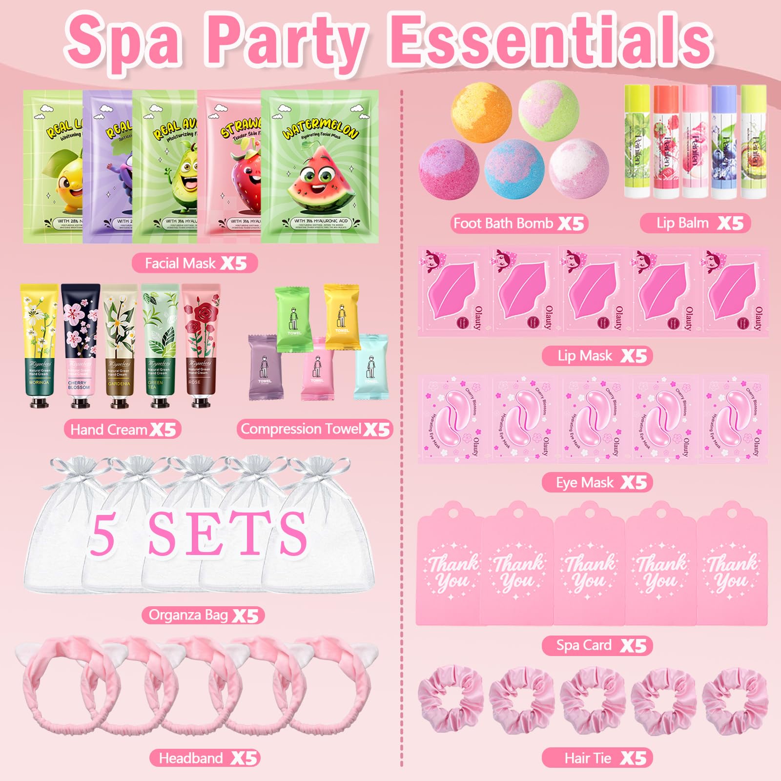 Sulily 55Pcs Spa Skincare Set lip masks – hydrate lips for bright smiles.