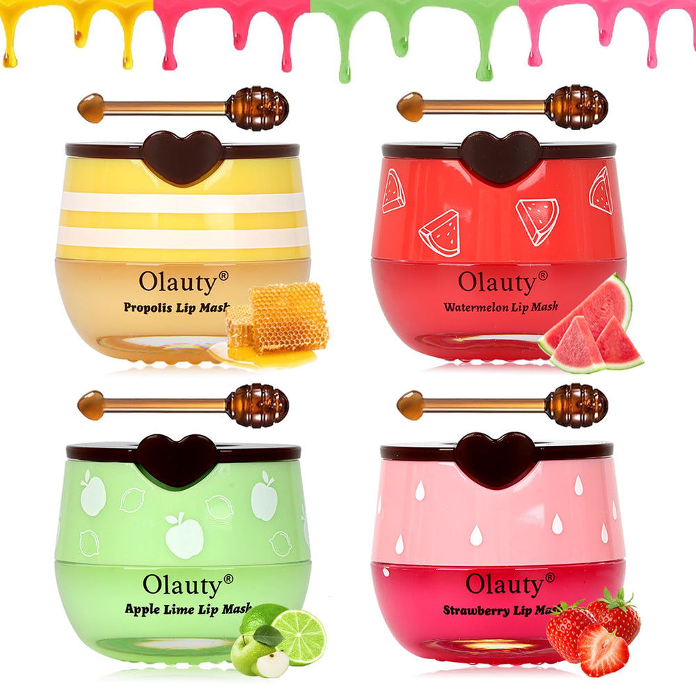 Sulily Bee Lip Balm Strawberry Pot close-up smooths lips with light color
