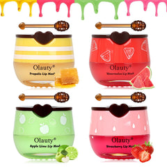 Sulily Bee Lip Balm Strawberry Pot close-up smooths lips with light color