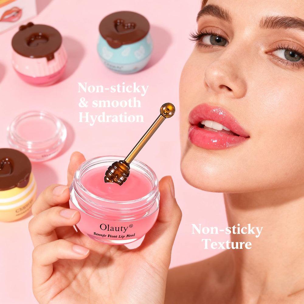 Sulily Bee Lip Balm Watermelon Pot close-up moisturizing with fruity scent