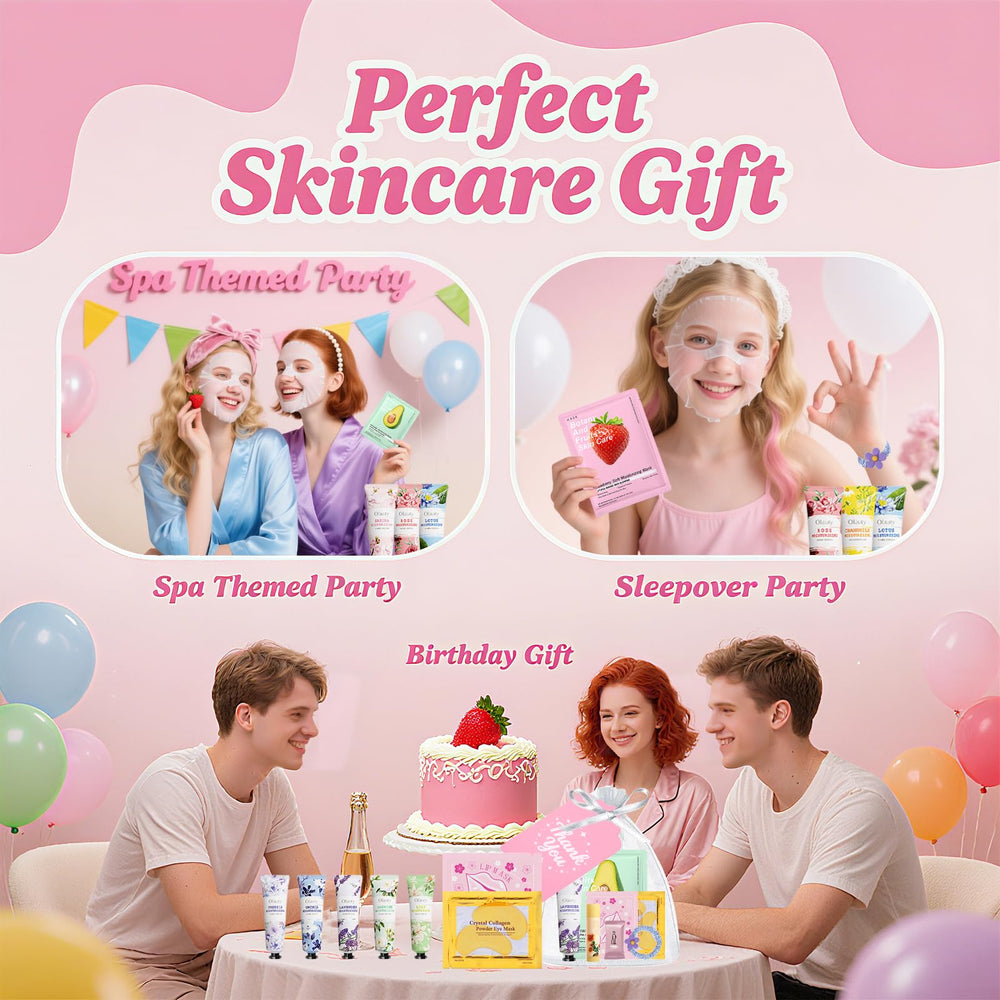 Sulily hand creams spa sleepover photo, soothes dry skin during winter get-togethers.
