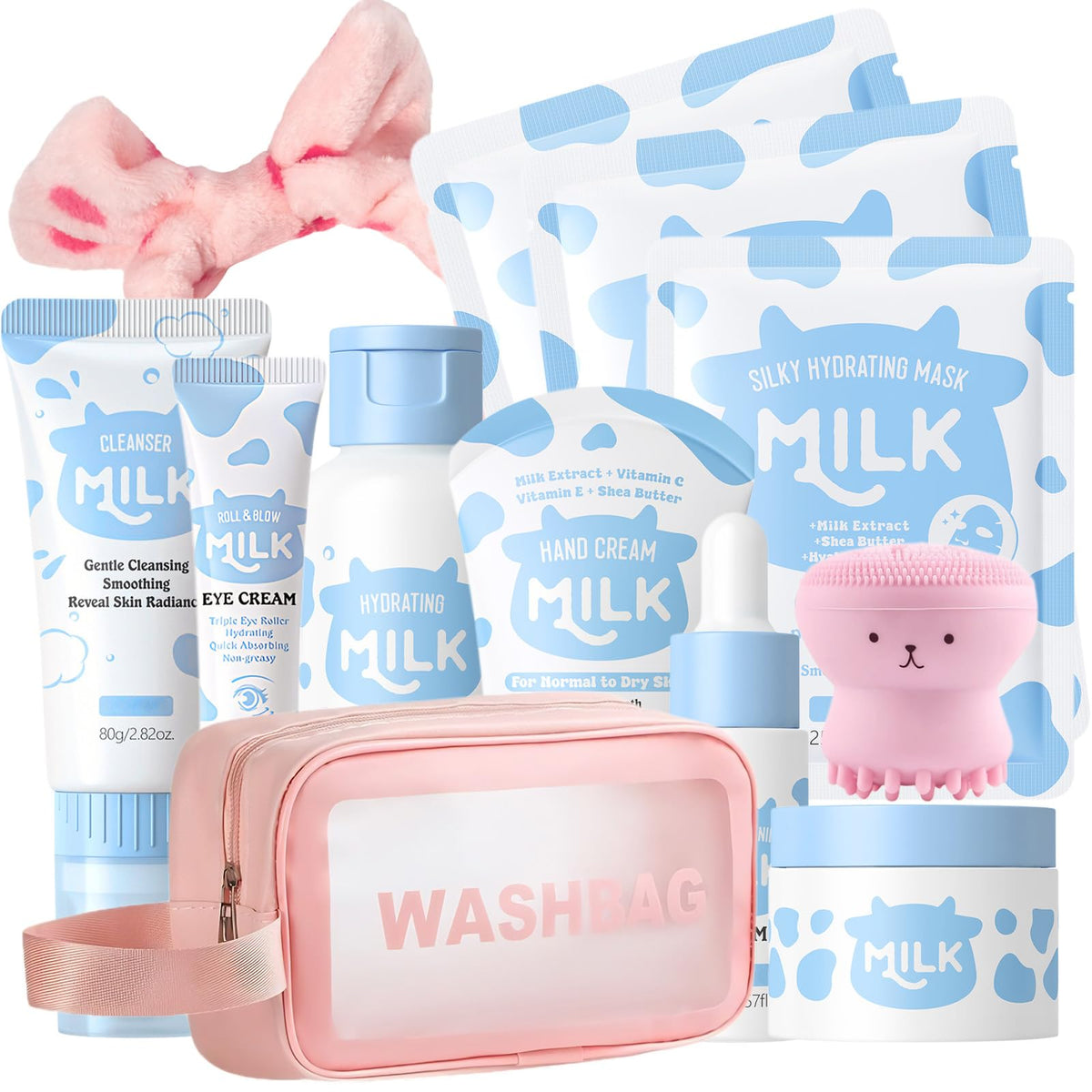 Sulily Milk Skin Care Set cleanser; gentle cleanse for young skin and prep hydration