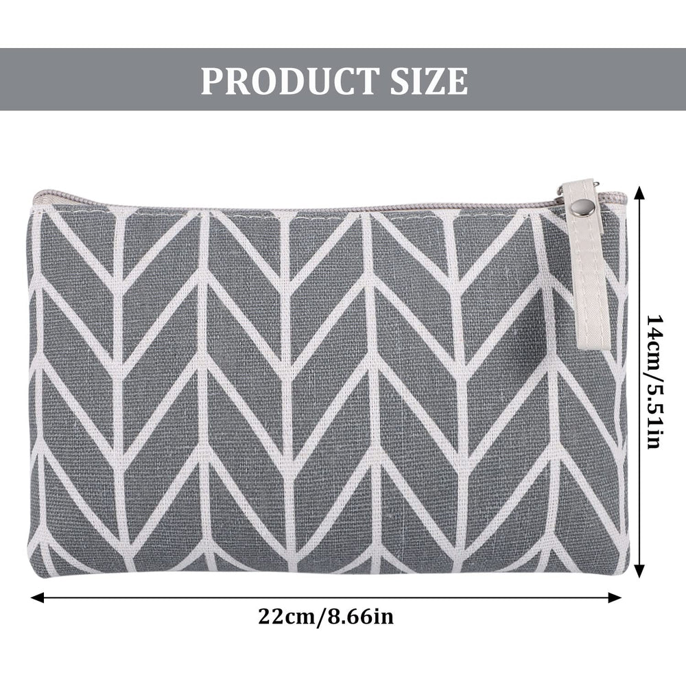 SUMAJU canvas cosmetic bags pattern-3 with zip closure keeps cosmetics secure during trips