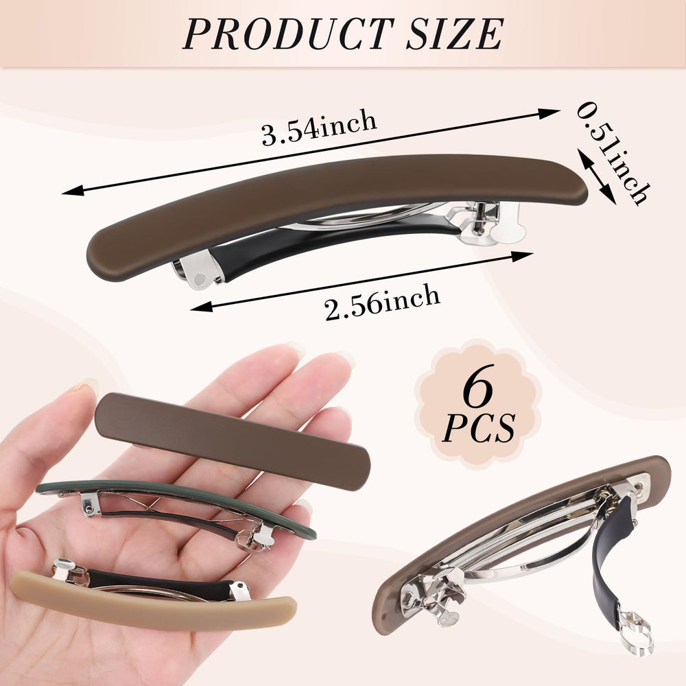 SUMAJU flat hair clips in six colors ready to match different hair tones.