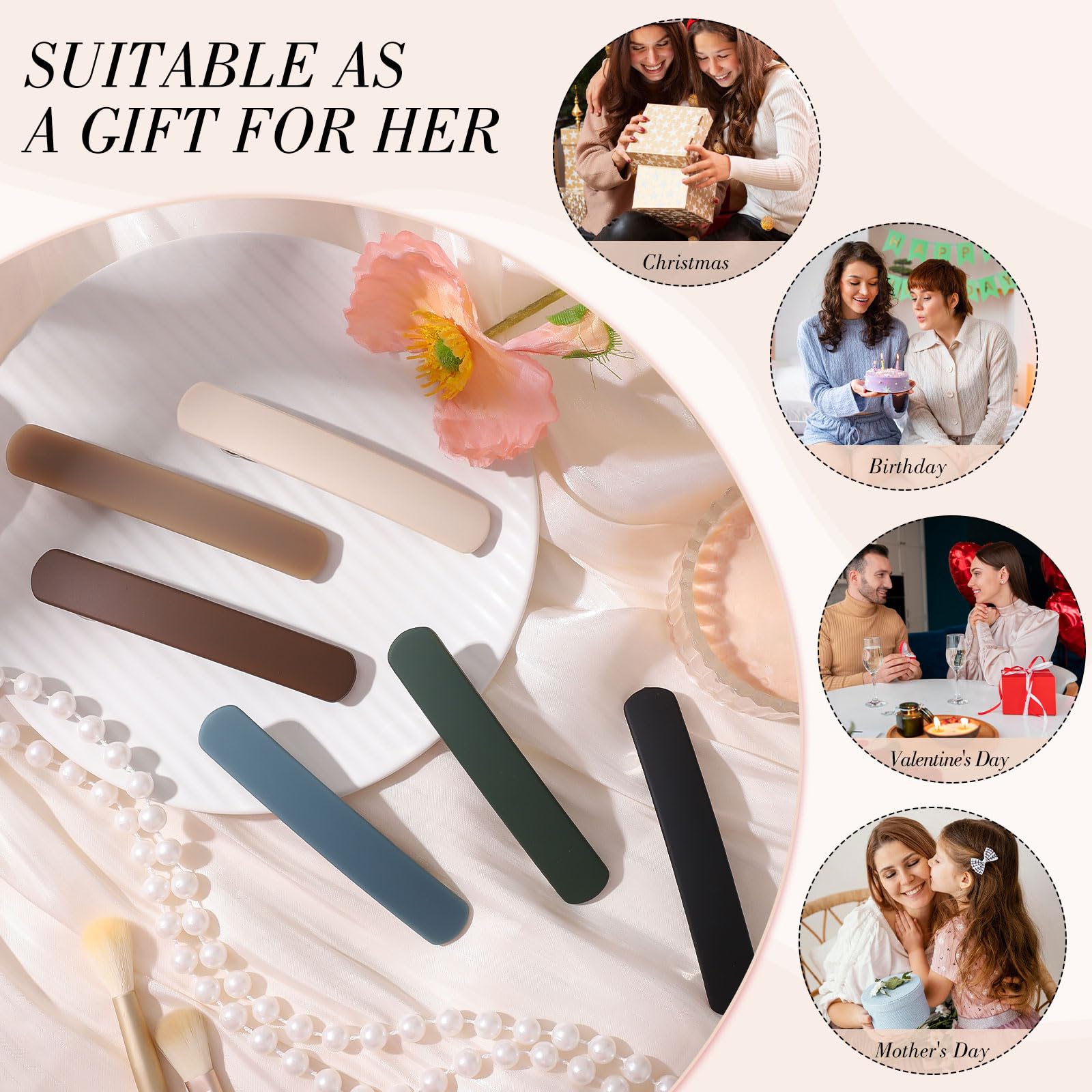 SUMAJU French-style look clip pair for light, elegant daily wear.