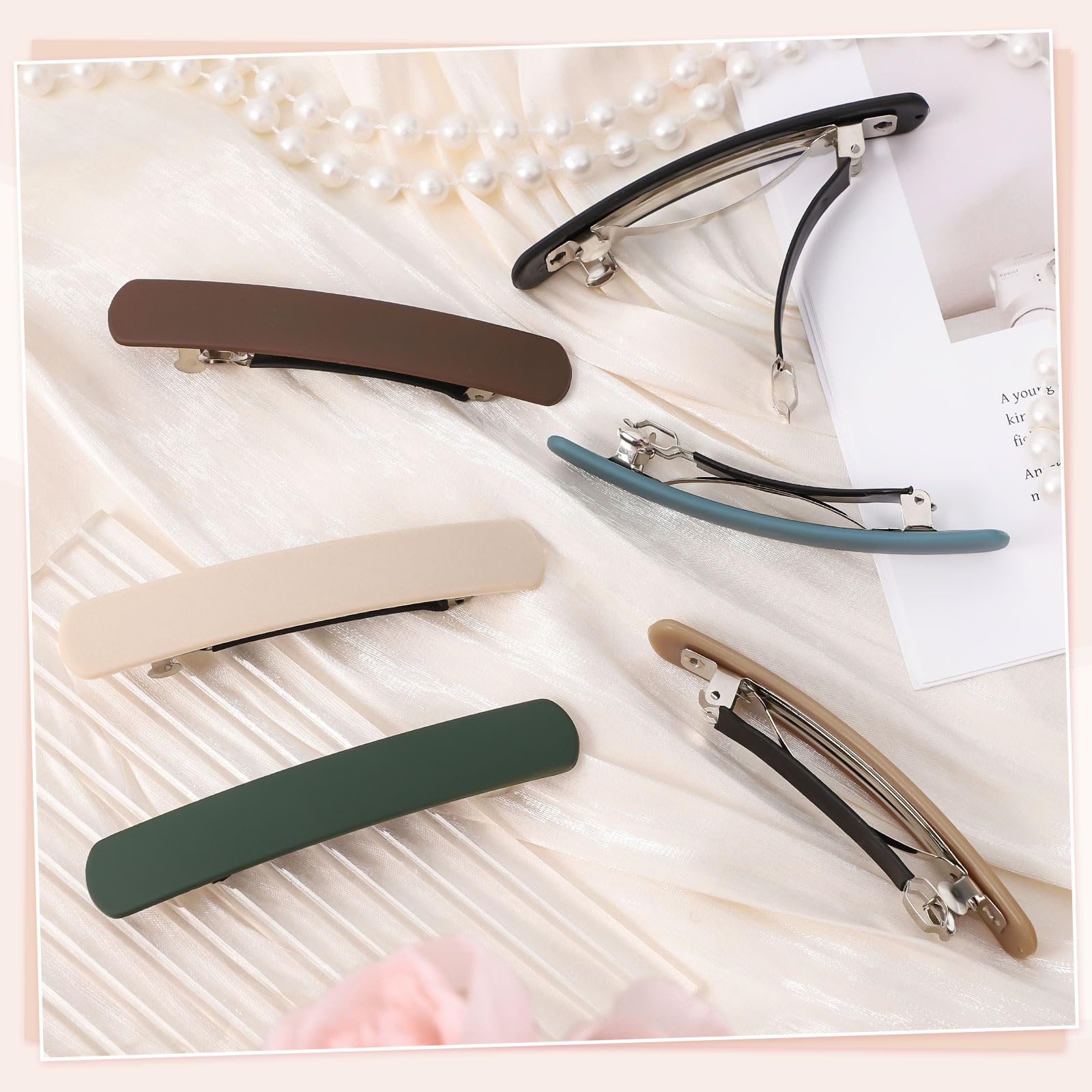 SUMAJU hair barrettes with sturdy metal and matte finish for durability.