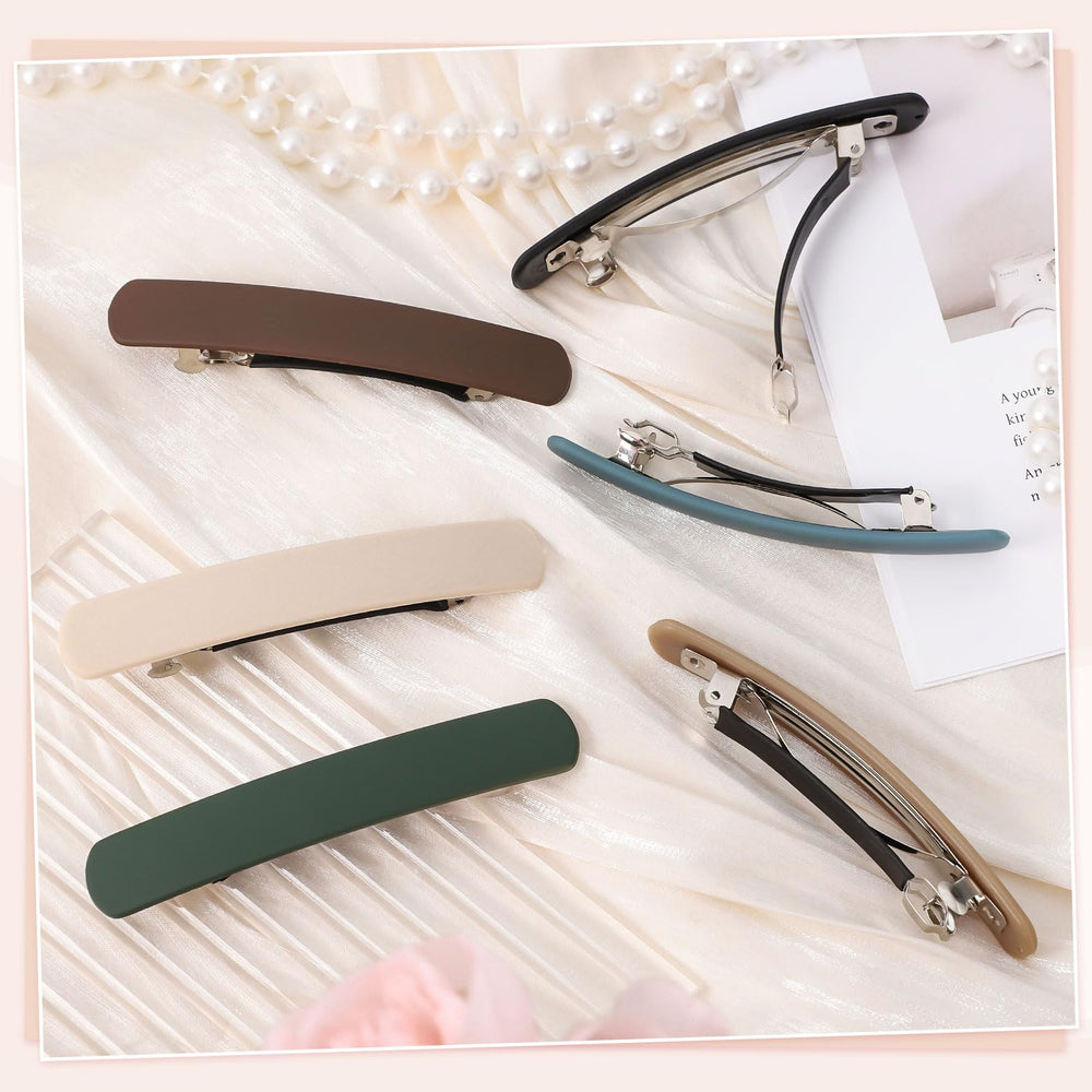 SUMAJU hair barrettes with sturdy metal and matte finish for durability.