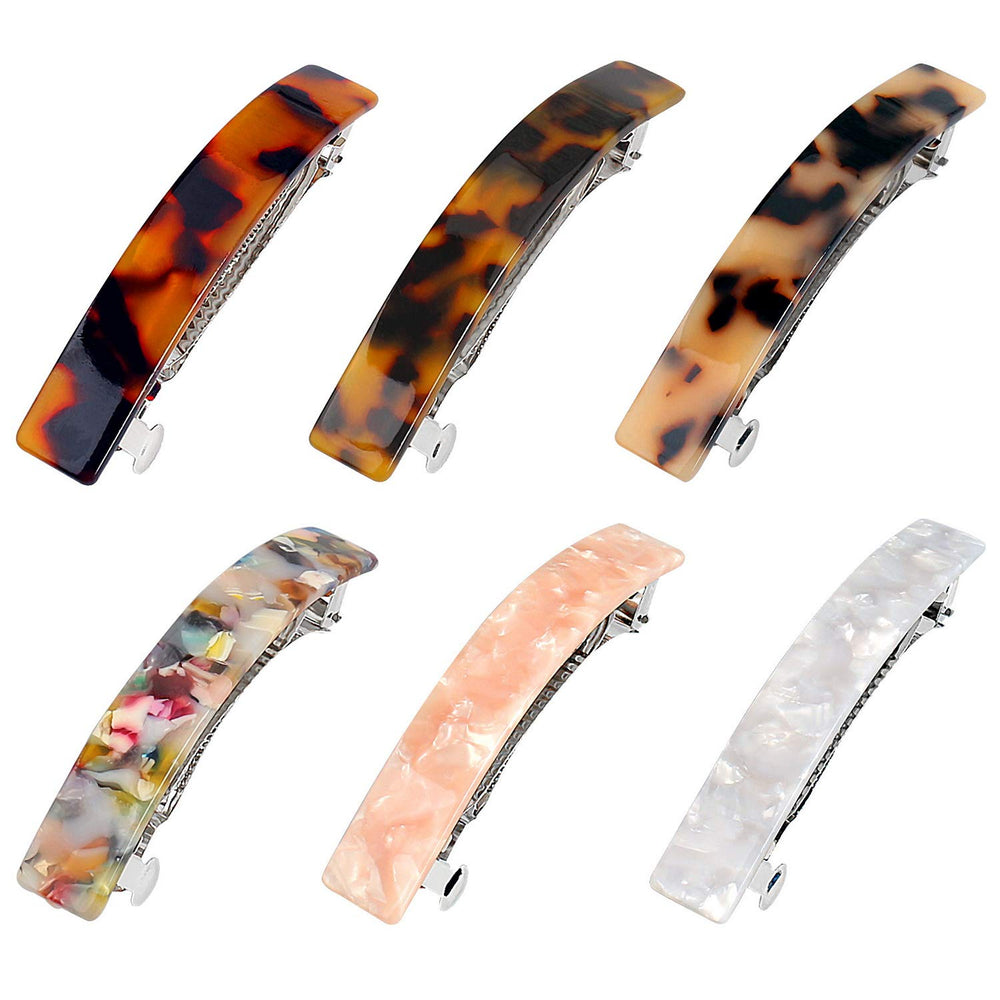 SUMAJU tortoise-shell hair clip front view highlights elegant design for daily wear.