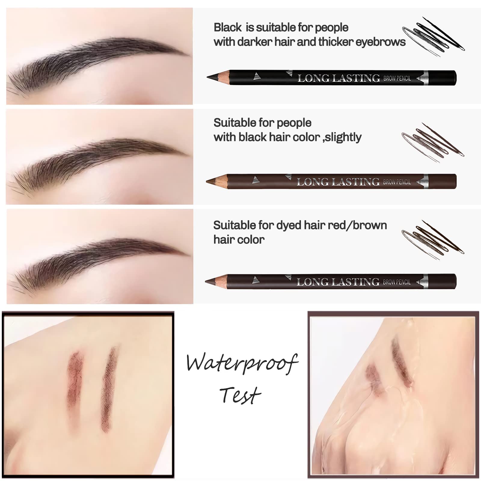 SUMEITANG waterproof long-lasting formula swatch resists smudges through daily activities.