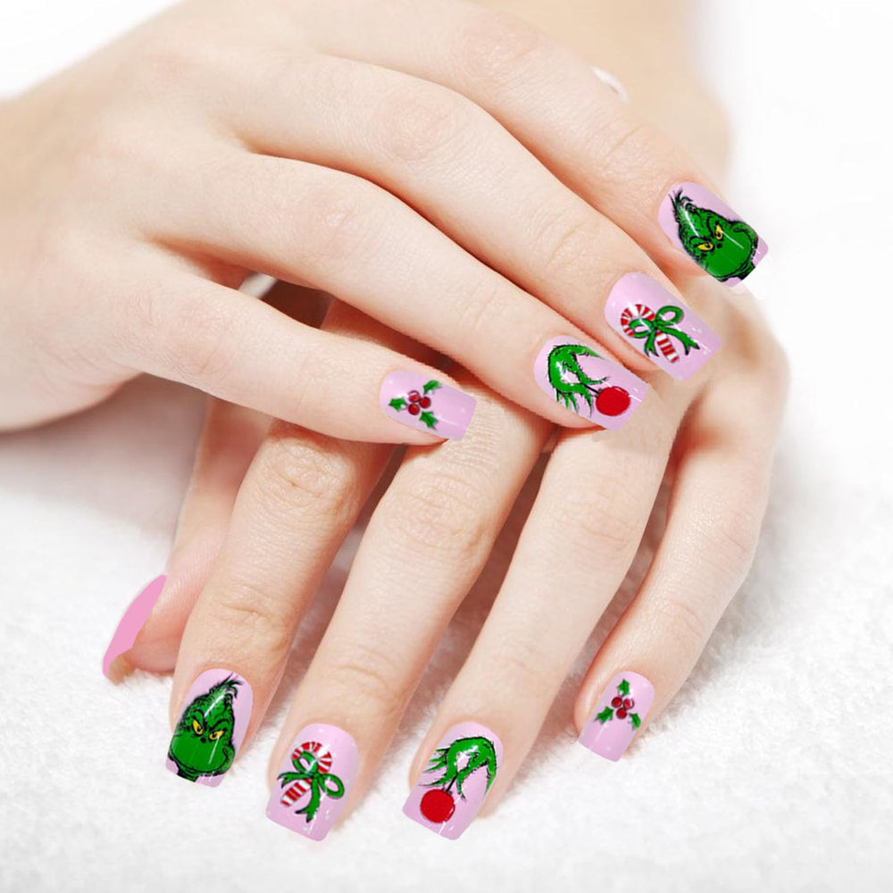 SUMELAY Christmas press-on nails 24pcs collection for quick holiday manicure.