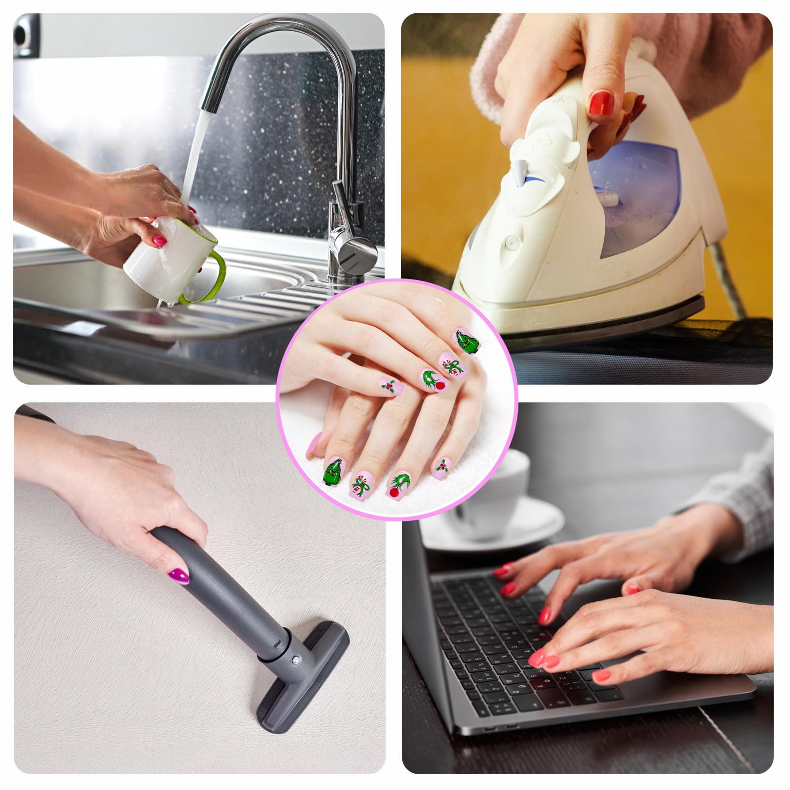 SUMELAY winter holiday manicure ready-to-wear in minutes.