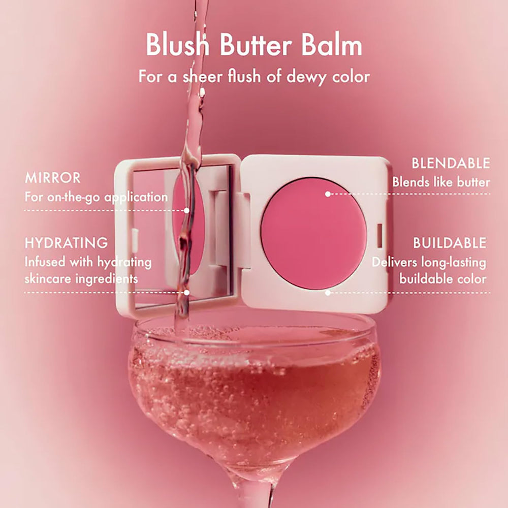 Summer Fridays Blush Butter Balm Sweet Rose swatch on skin for natural color