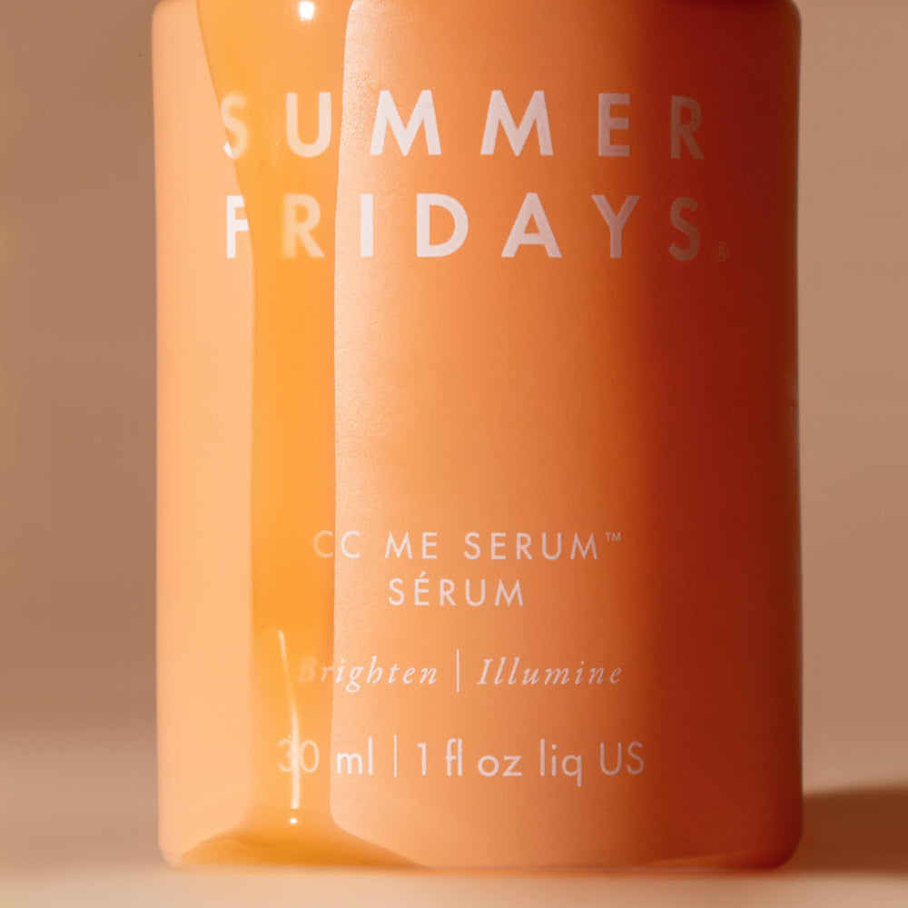 Summer Fridays CC Me Serum glow on skin after application.