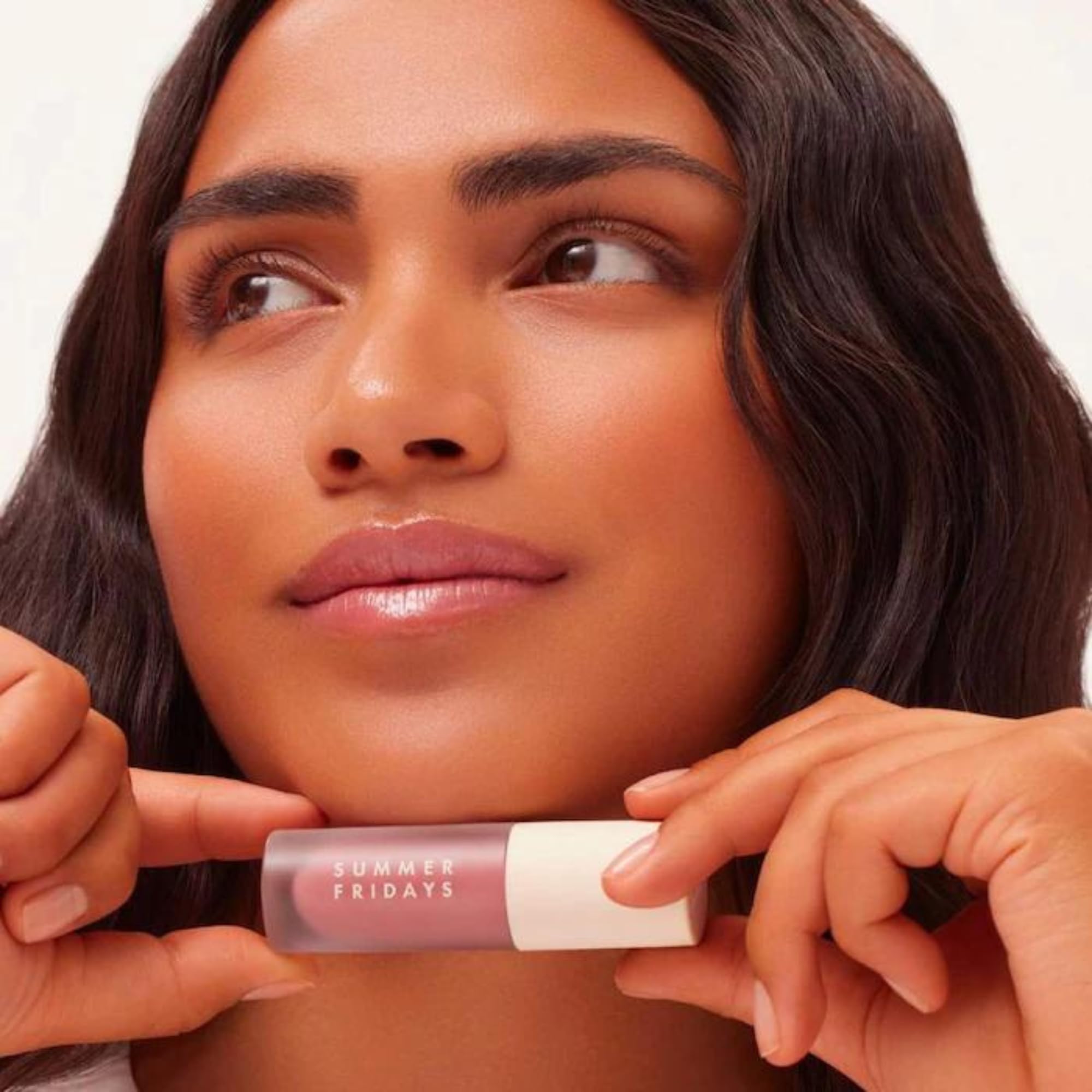 Summer Fridays Dream Lip Oil nine oil blend close-up showing moisture