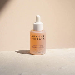 Summer Fridays Heavenly Sixteen oil texture viewed up close for quick absorption and subtle shine