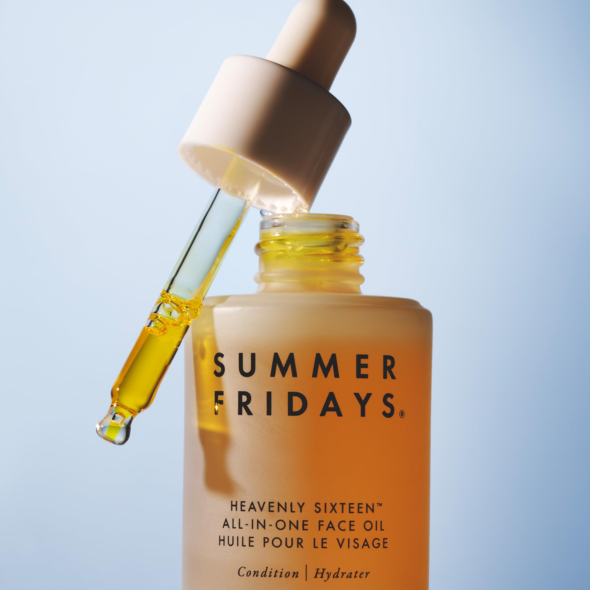 Summer Fridays Heavenly Sixteen packaging featuring compact 1 oz bottle ideal for travel