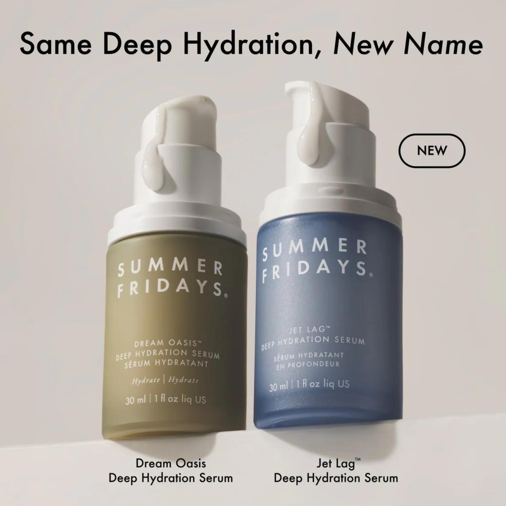 Summer Fridays Jet Lag jelly-texture serum swatch demonstrates lightweight hydration
