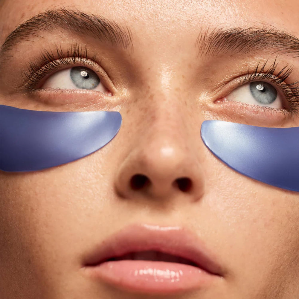 Summer Fridays Jet Lag patches hydrogel texture up-close for hydration feel.