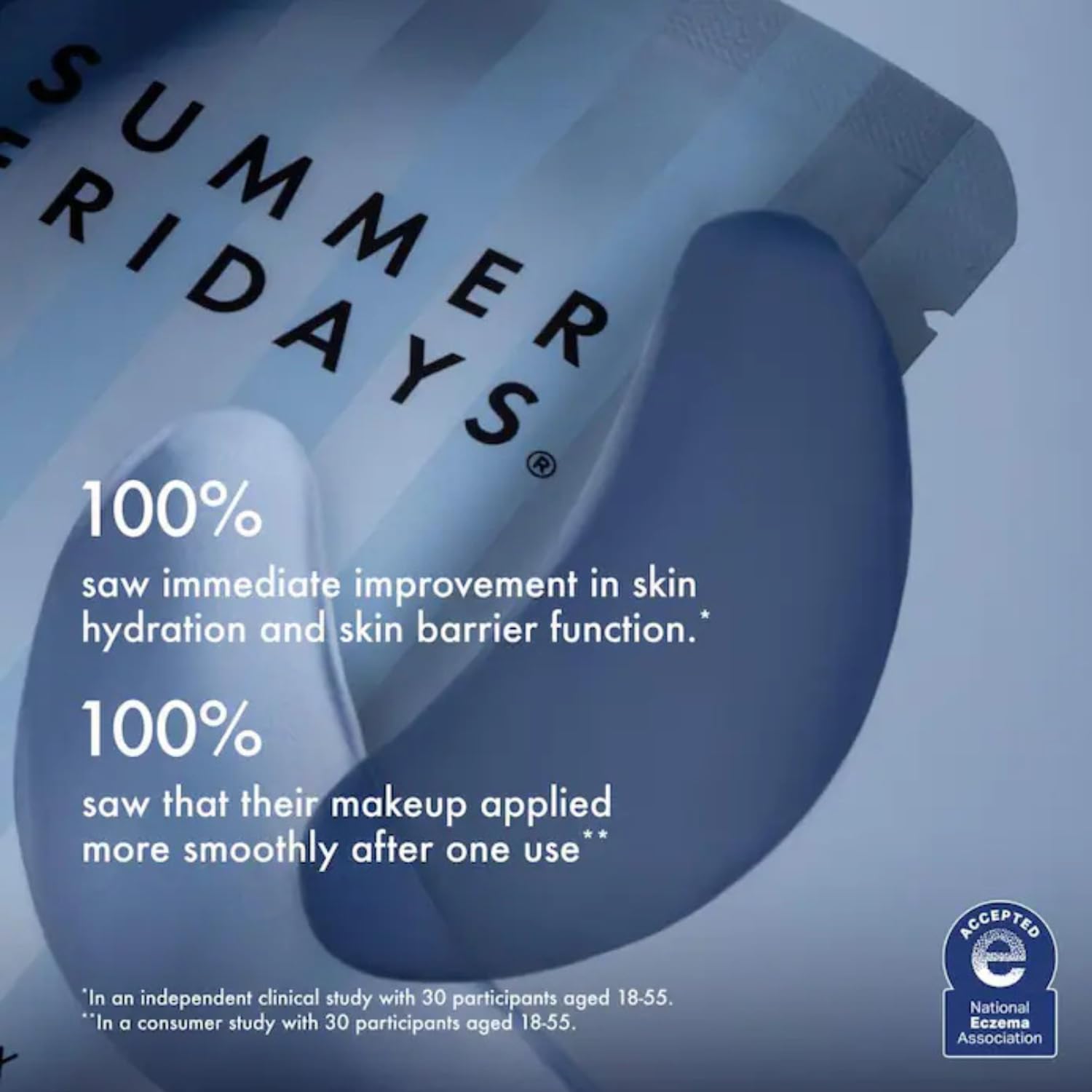 Summer Fridays Jet Lag patches in routine shot show skincare prep for makeup.