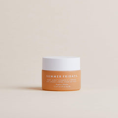 Summer Fridays Light Aura Eye Cream packaging emphasizes vitamin C and peptides.