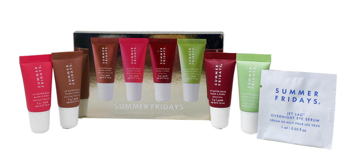 Summer Fridays Lip Butter Minis in Vanilla Beige offer soft sheen and everyday lip conditioning.