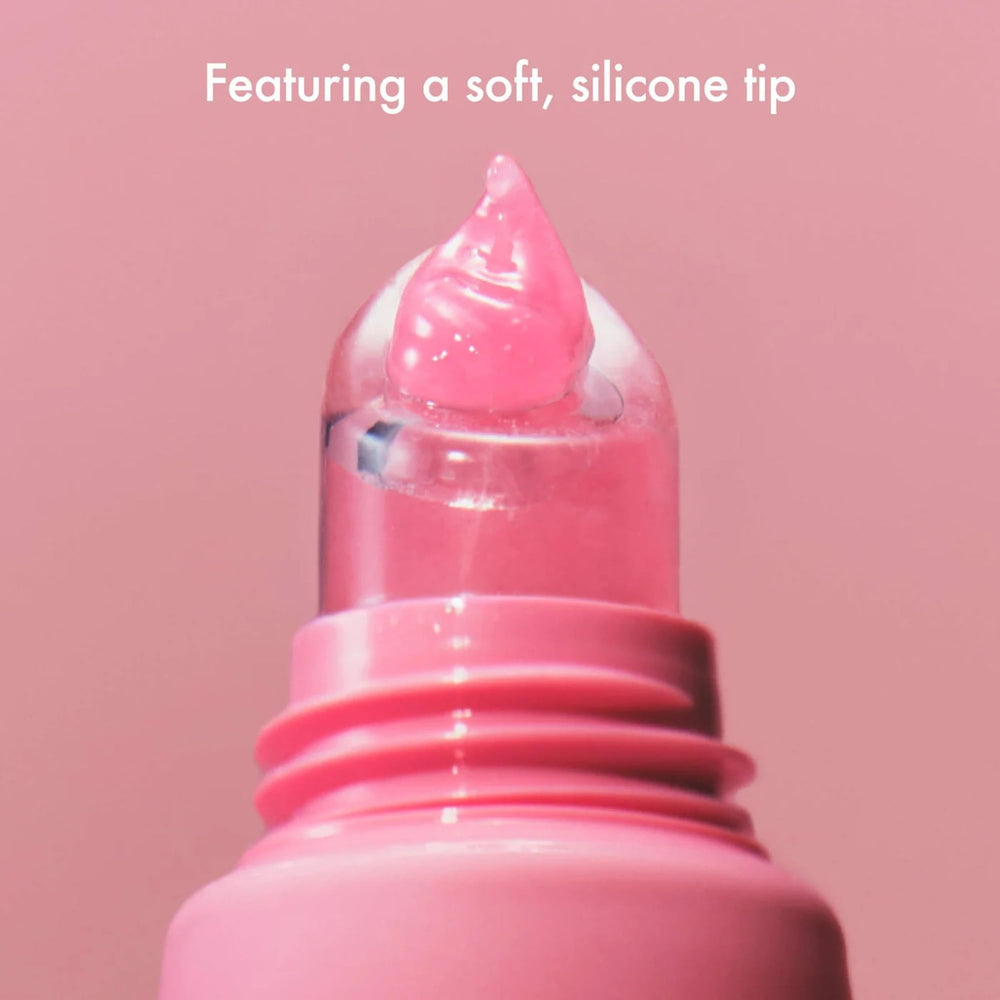 Summer Fridays pair of lips before and after showing improved sheen and subtle pink tint
