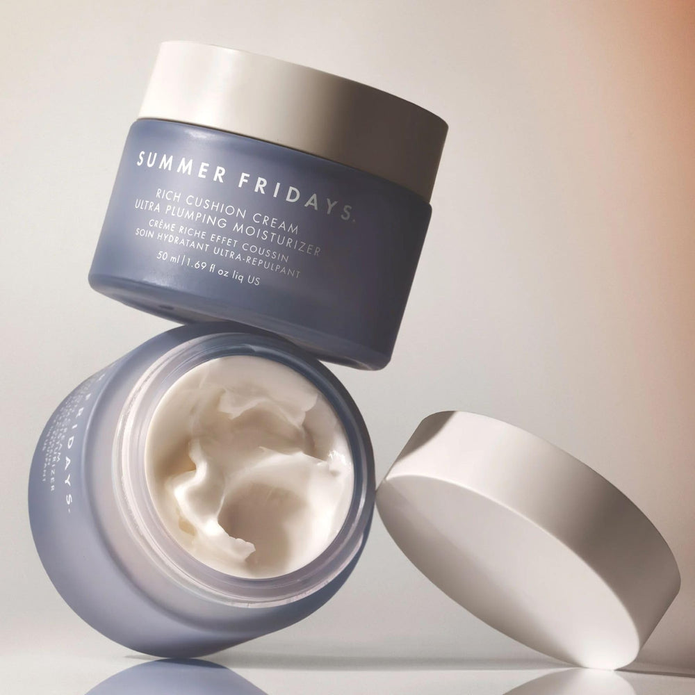 Summer Fridays Rich Cushion Face Cream in daily routine use as a hydrator and primer