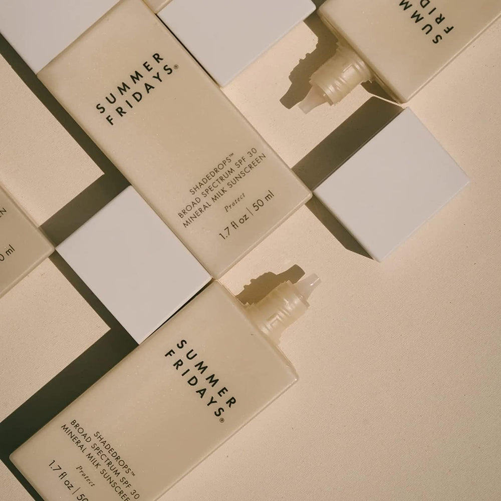 Summer Fridays ShadeDrops sensitive-skin-friendly formula hydrates while protecting.