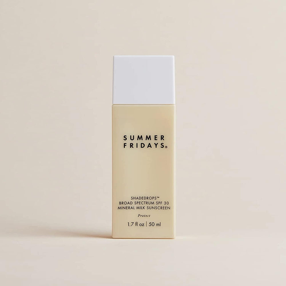 Summer Fridays ShadeDrops serum-like glide shows smooth skin feel and quick absorption.